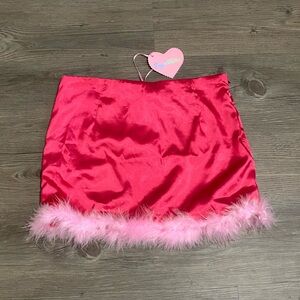 NWT Dolls Kill / Sugar Thrillz Can’t Lose You Satin Skirt